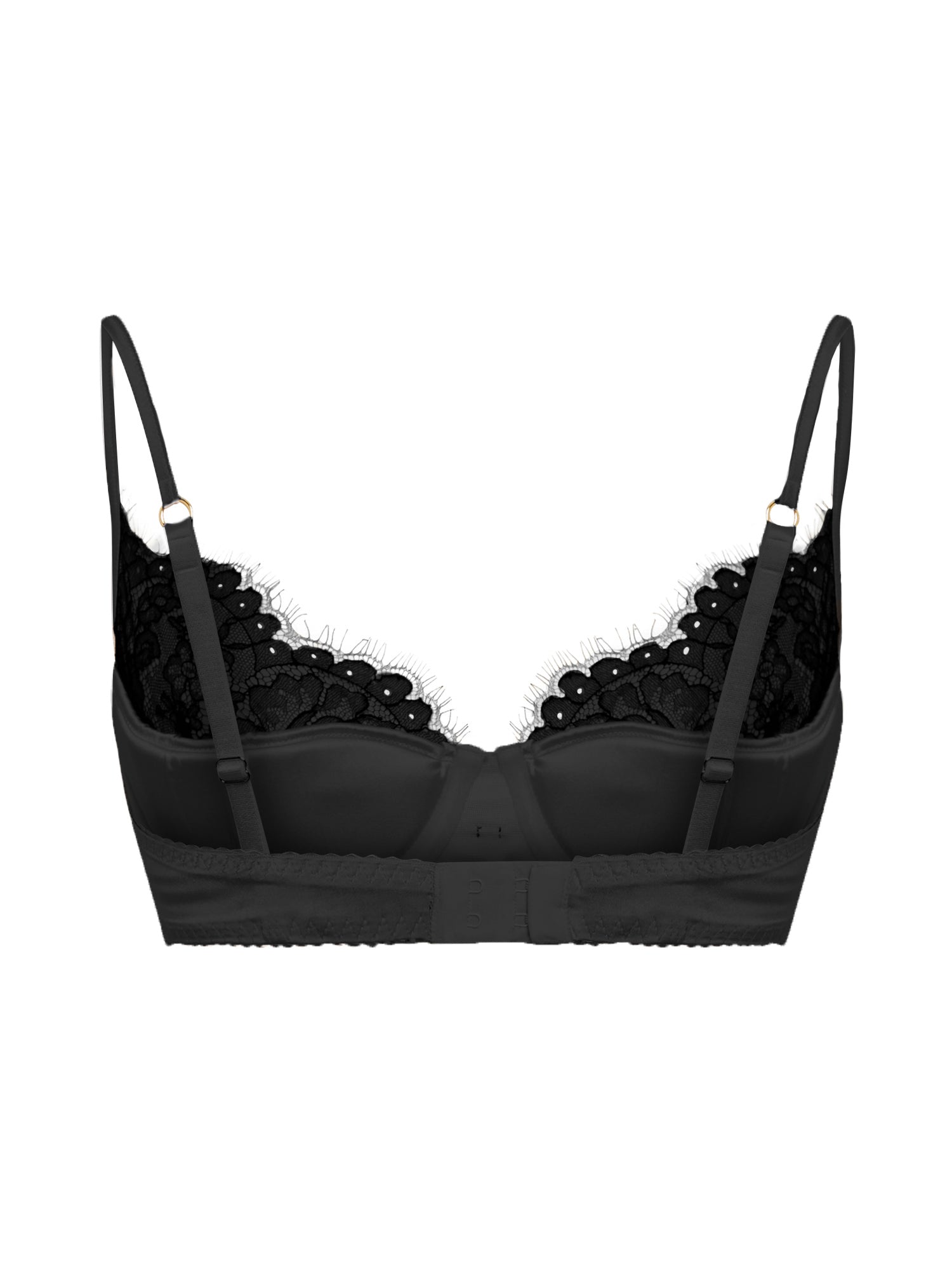 Soutien-Gorge 1/2 cup Marquise en soie - Noir