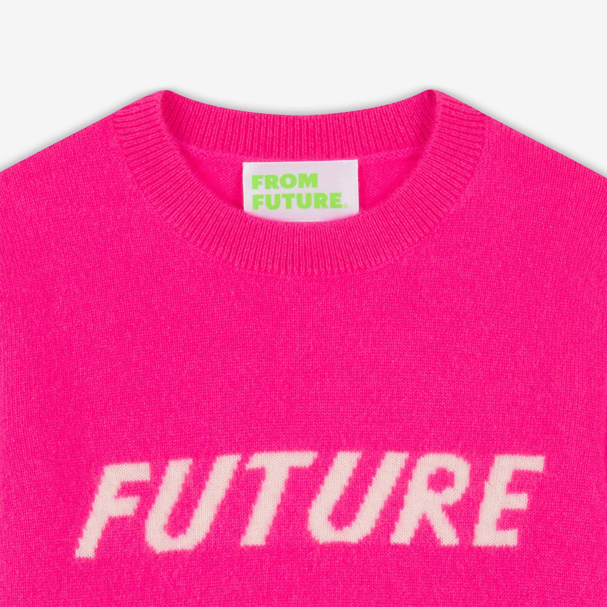 Pull à col rond Future Kids en cachemire - Winter Fuchsia