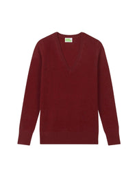 Pull à col V en cachemire - Prune