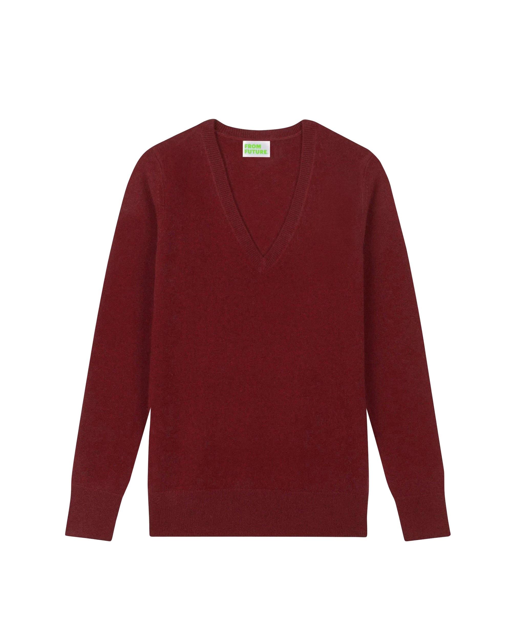 Pull à col V en cachemire - Prune
