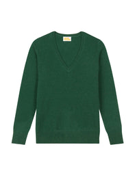 Pull à col V en cachemire - Pine Green