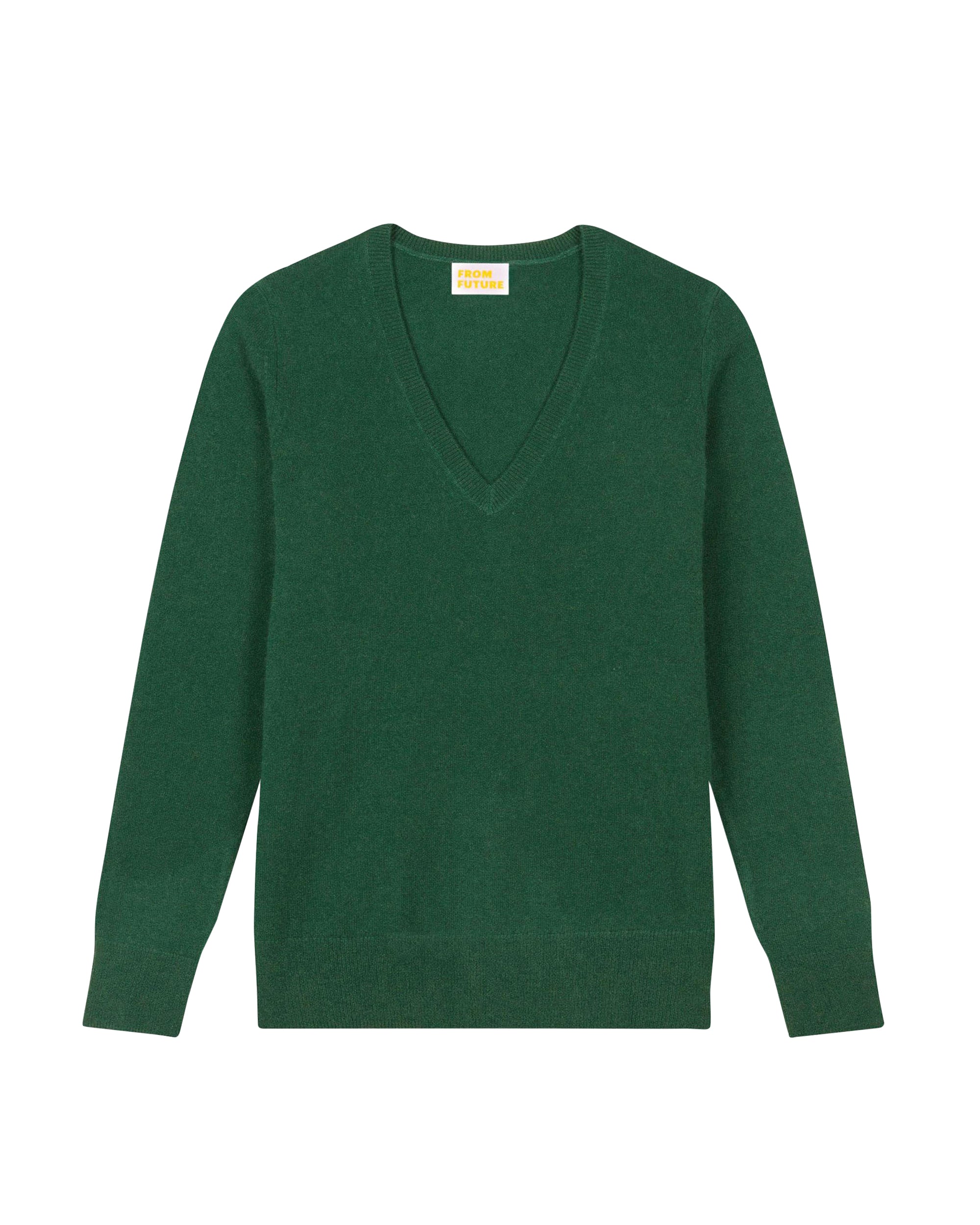 Pull à col V en cachemire - Pine Green