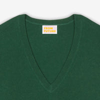 Pull à col V en cachemire - Pine Green