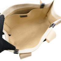 Sac cabas Woody en lin - White & Blue