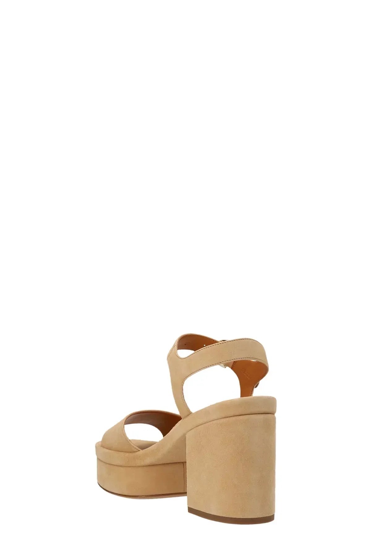 Sandales à talon Odina en cuir - Milky Brown