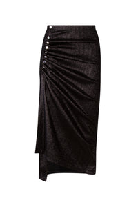 Jupe fendue mi-longue - Black