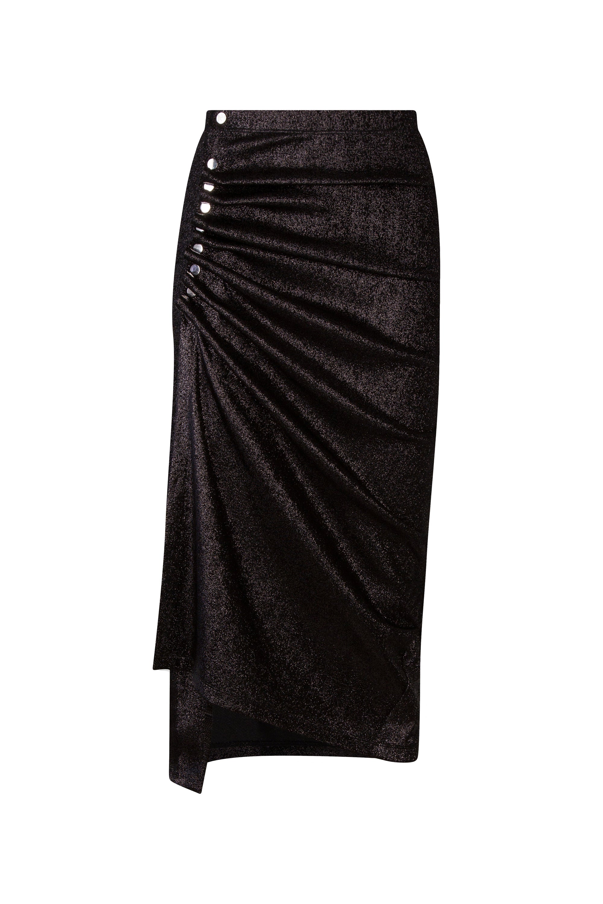 Jupe fendue mi-longue - Black