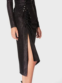 Jupe fendue mi-longue - Black