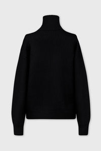 Cardigan oversize en laine - Black