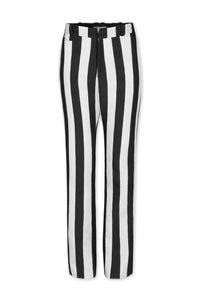 Pantalon à pince unisexe rayé - Black And White Stripes