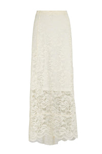 Jupe longue en transparence - Ivory