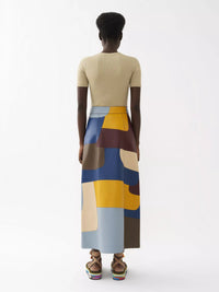Jupe longue en cuir - Multicolor