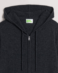 Hoodie zippé Light en cachemire - Anthracite