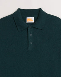 Pull polo en cachemire - Bottle Green