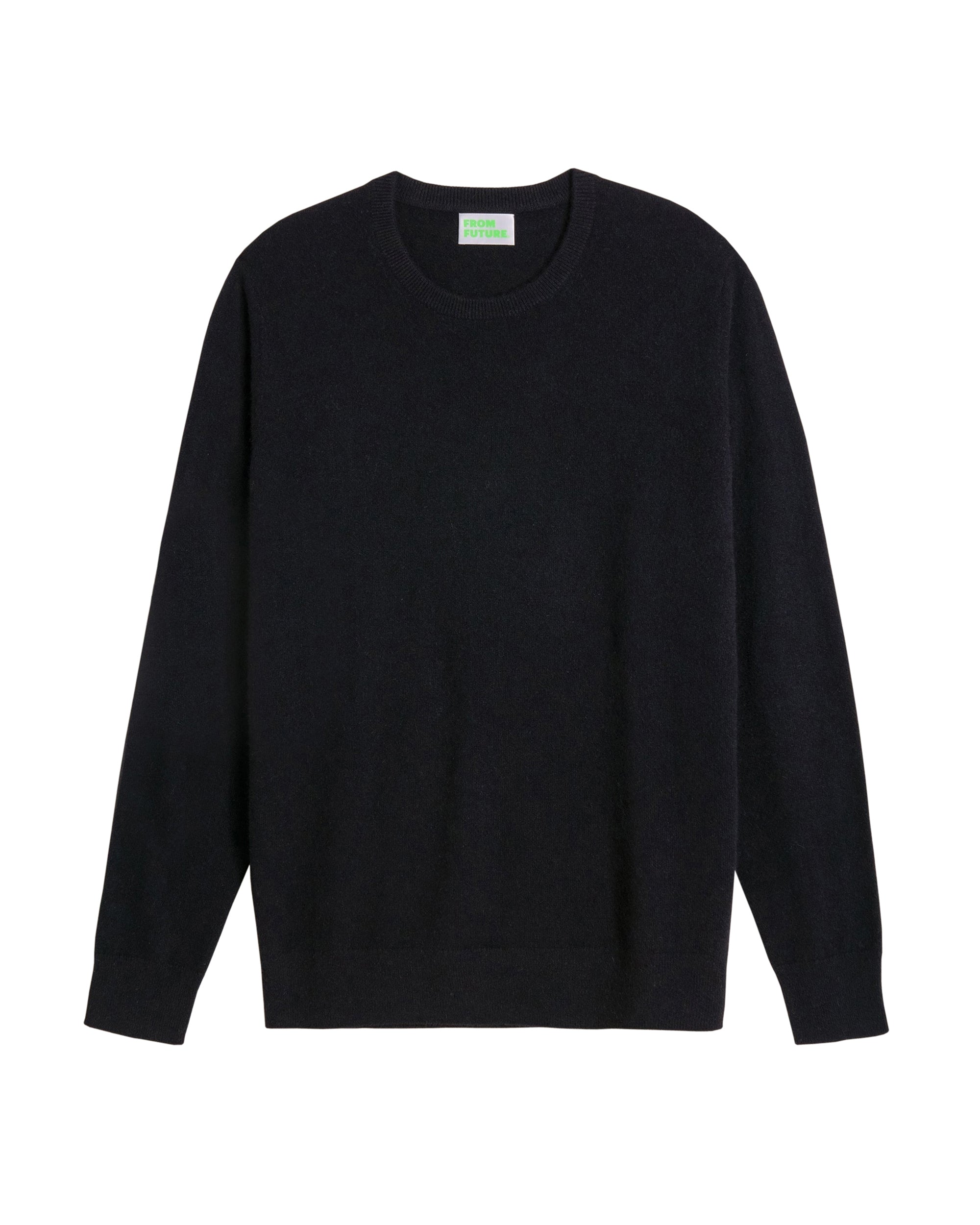 Pull léger à col rond en cachemire - Black