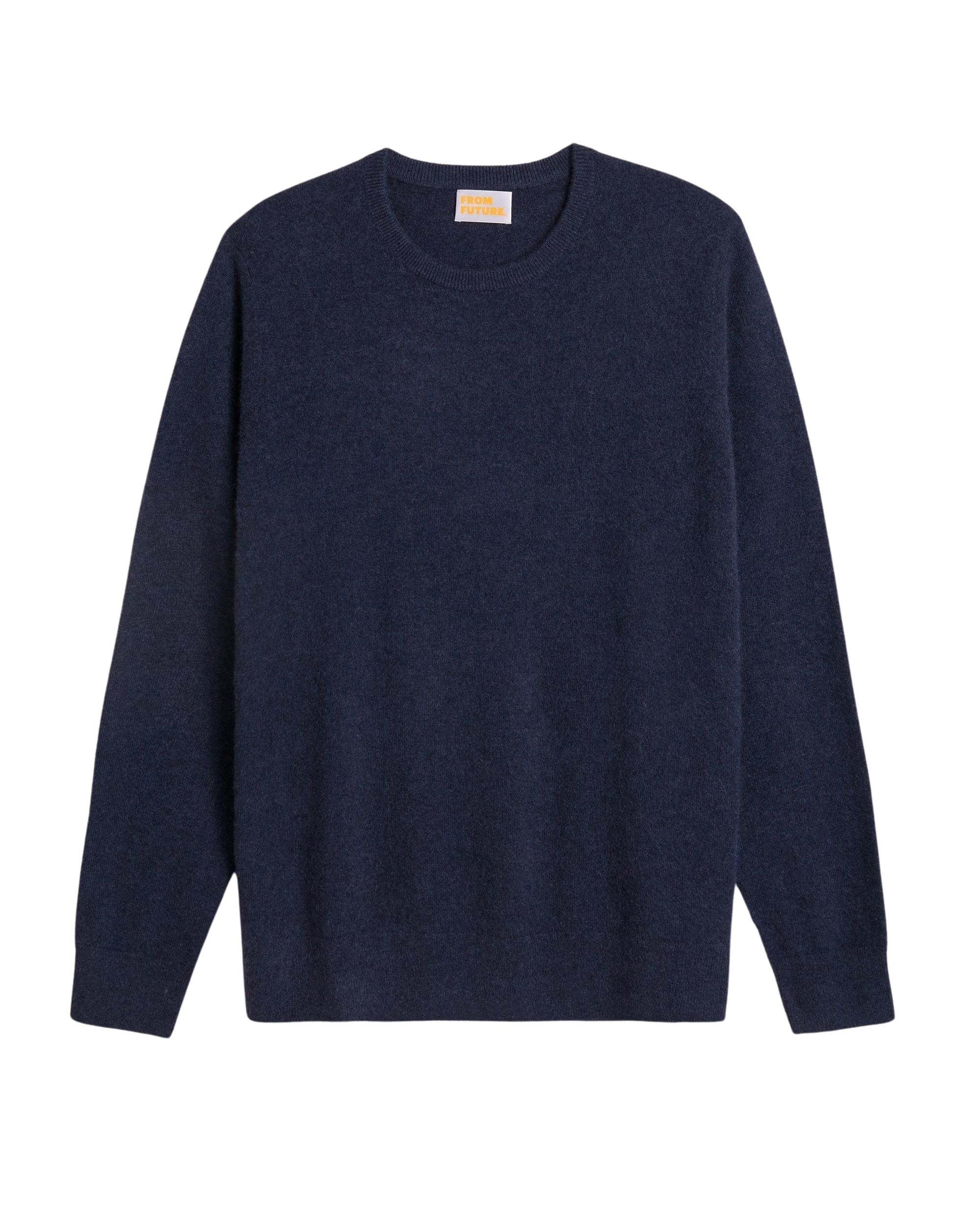Pull à col rond en cachemire - Heather Blue