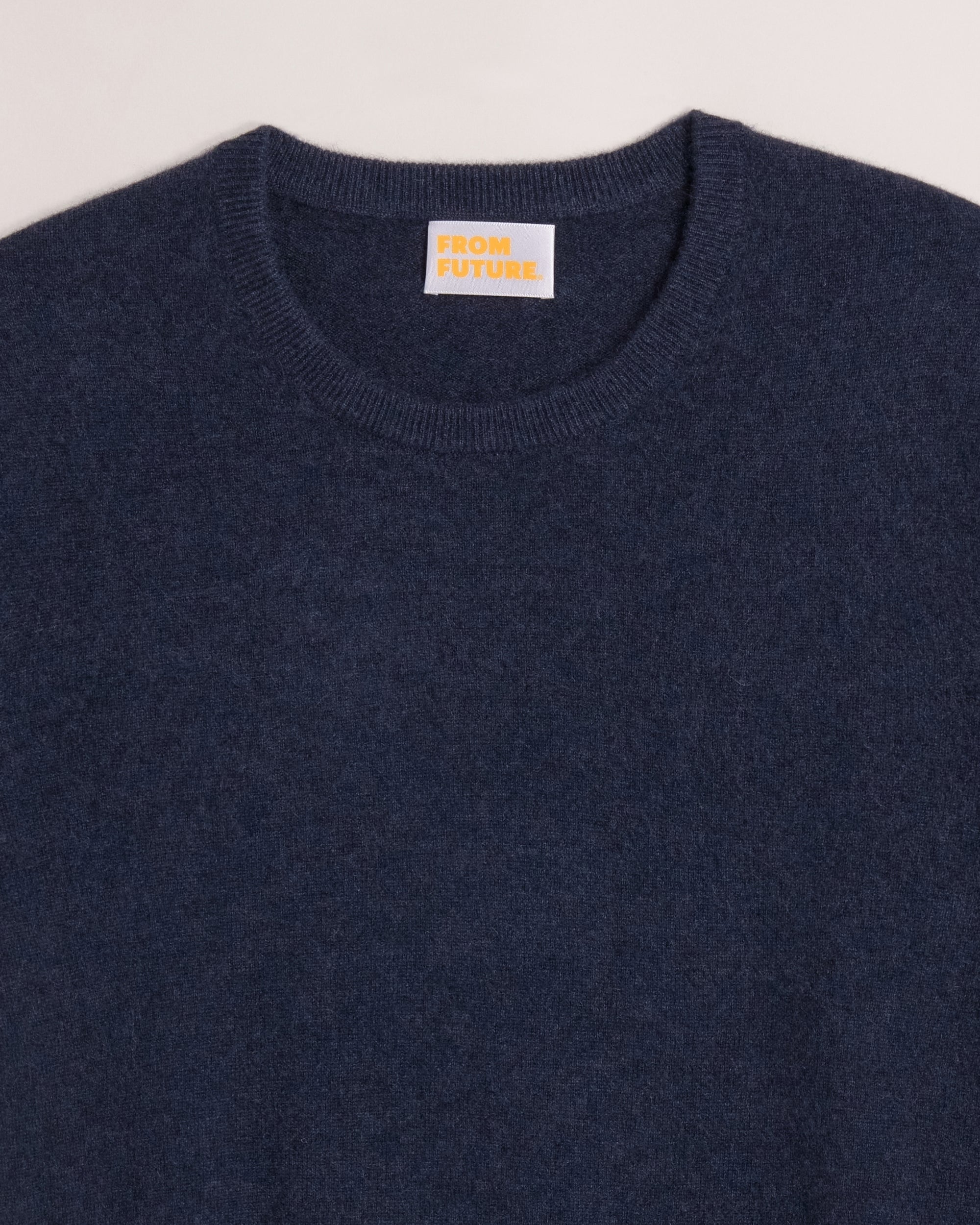 Pull à col rond en cachemire - Heather Blue