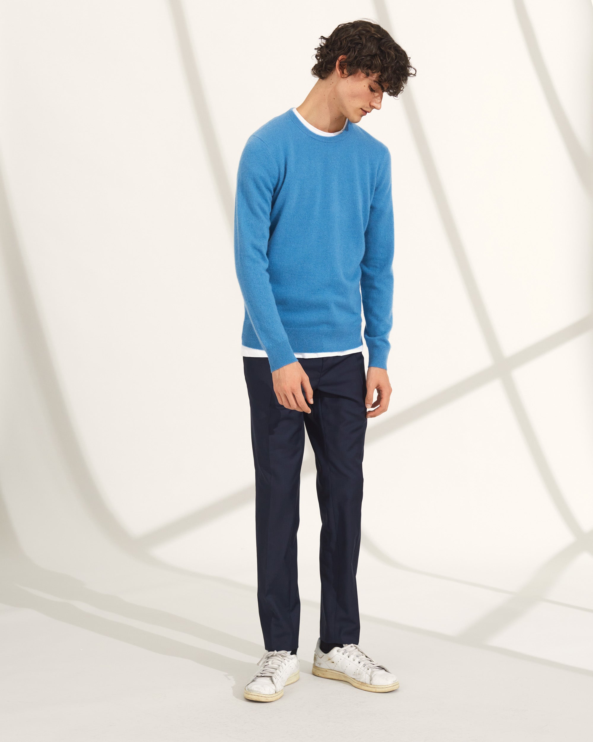 Pull à col rond en cachemire - Ice Blue