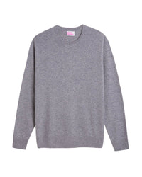 Pull léger à col rond en cachemire - Dark Heather Gray