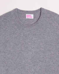 Pull léger à col rond en cachemire - Dark Heather Gray