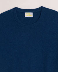 Pull à col rond en cachemire - Indigo-Blue