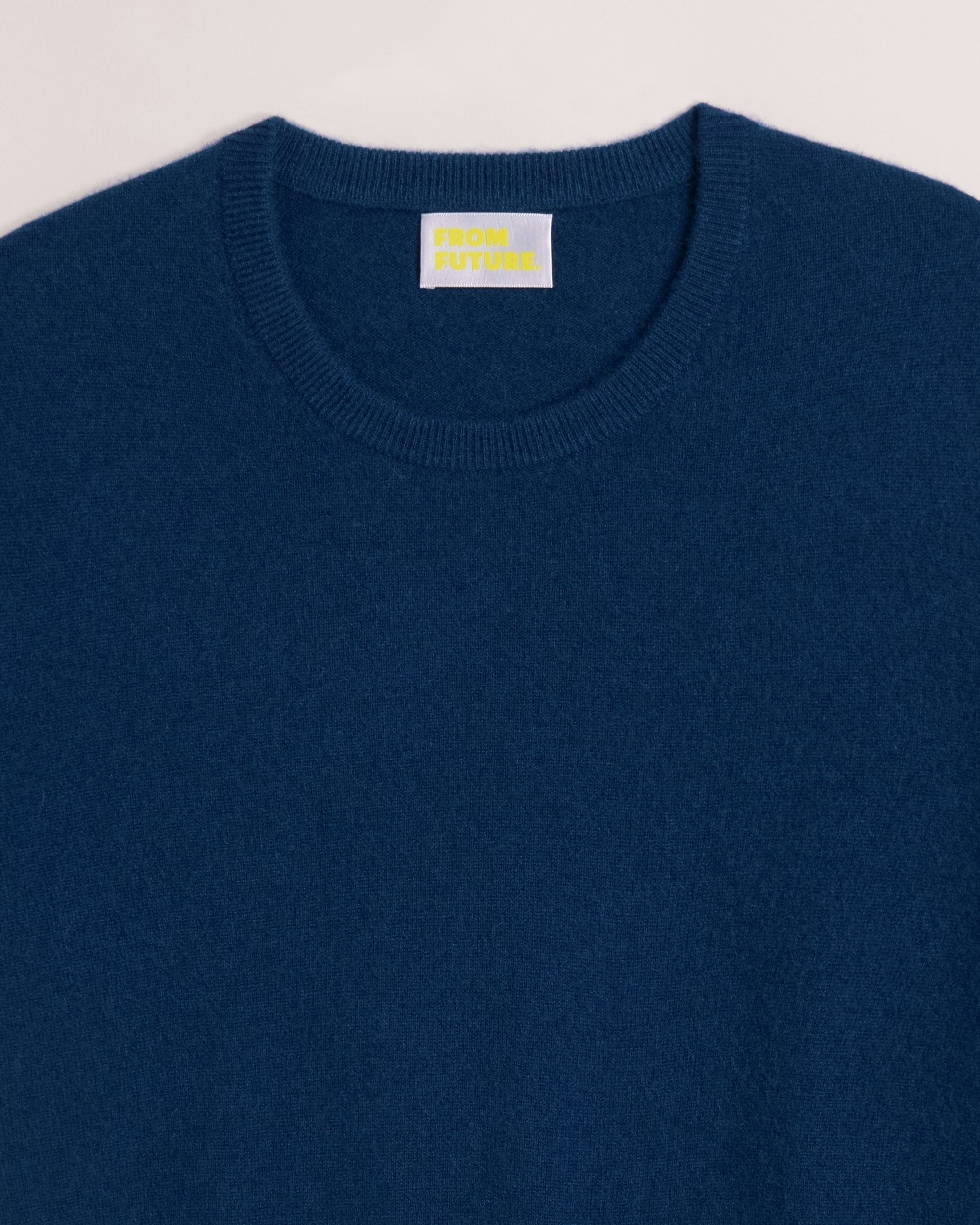 Pull à col rond en cachemire - Indigo-Blue