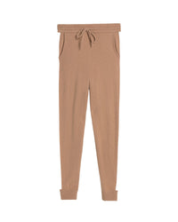 Pantalon de jogging à bande bicolore en cachemire - Camel