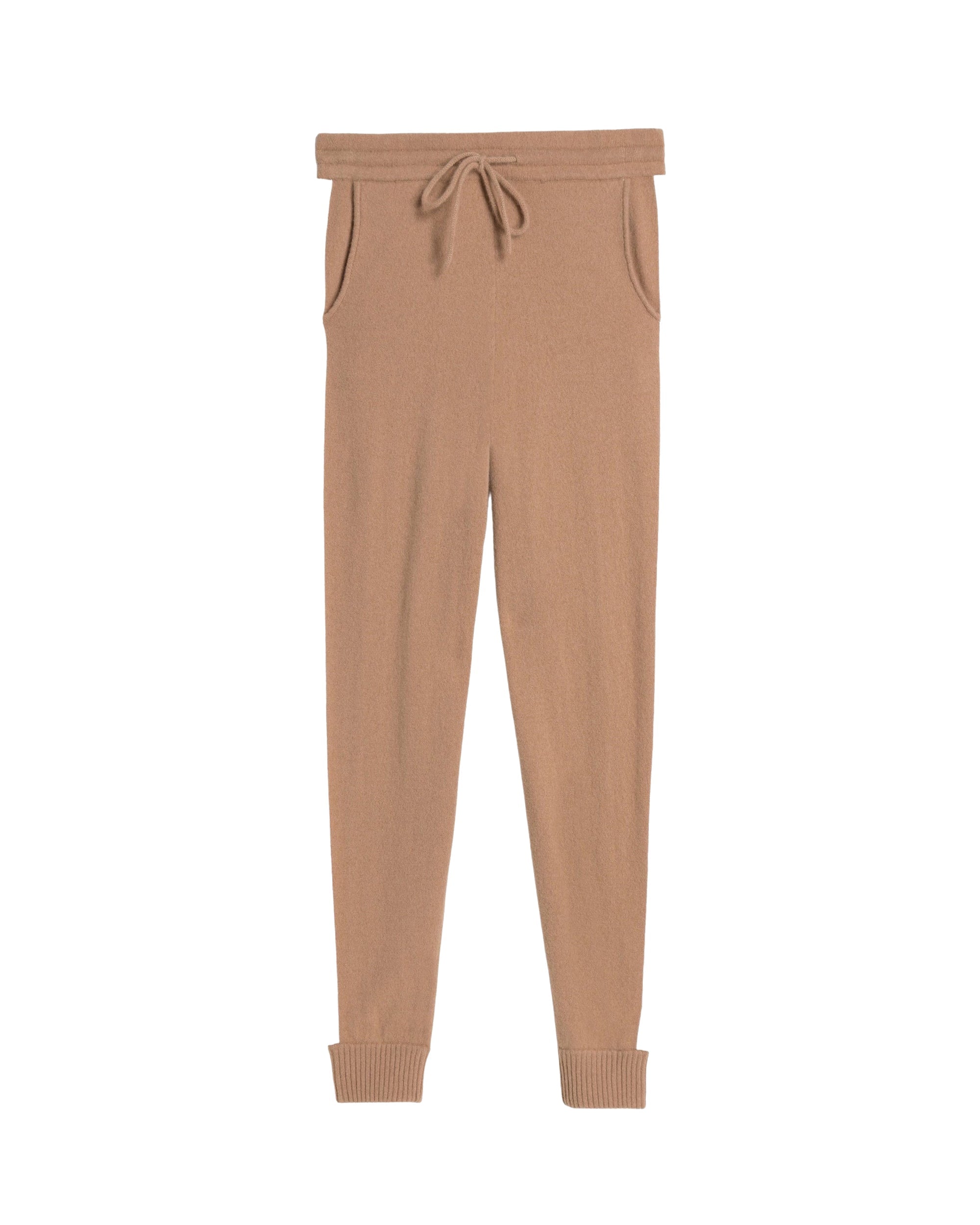 Pantalon de jogging à bande bicolore en cachemire - Camel