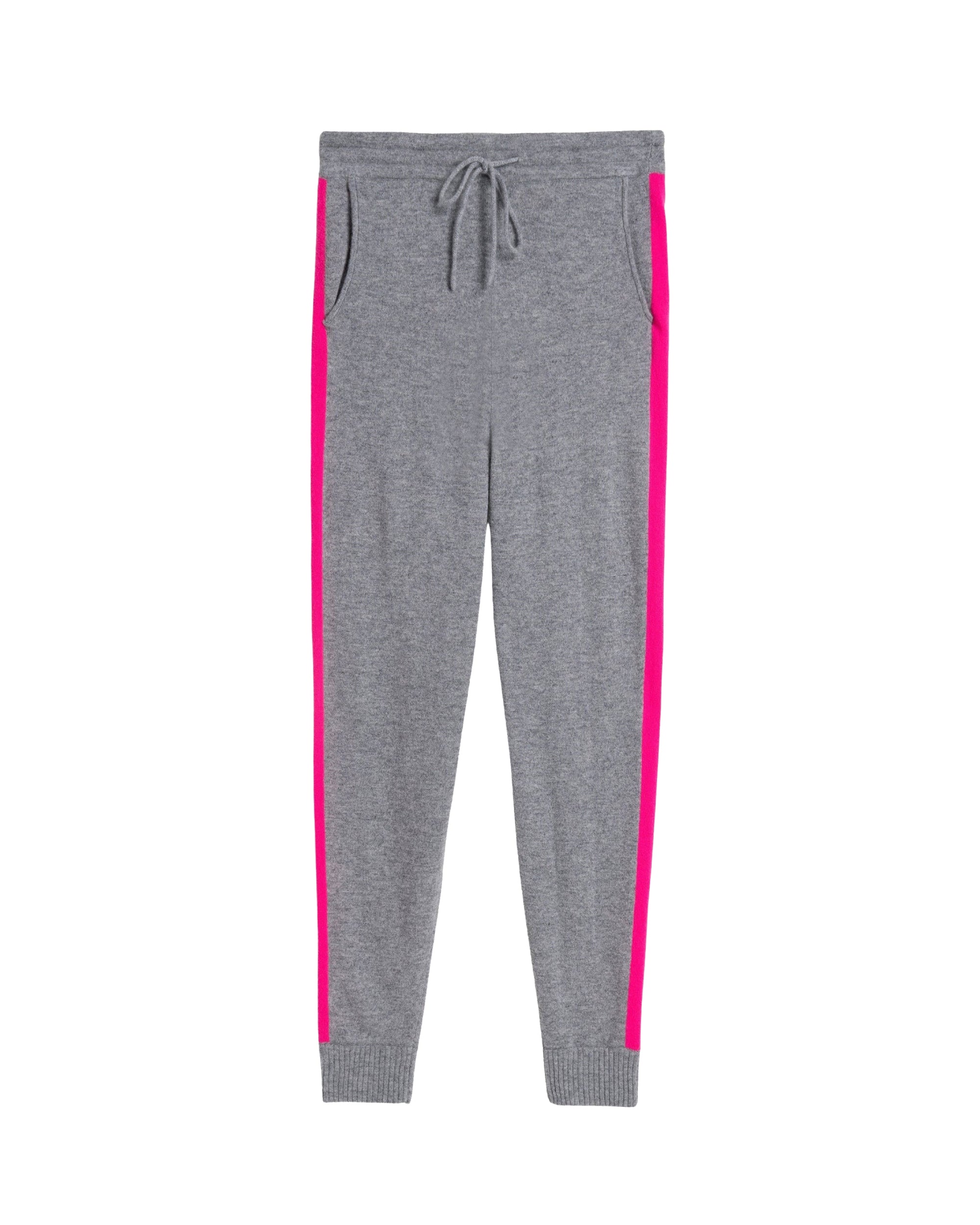 Pantalon de jogging à bande bicolore en cachemire - Dark Heather Gray