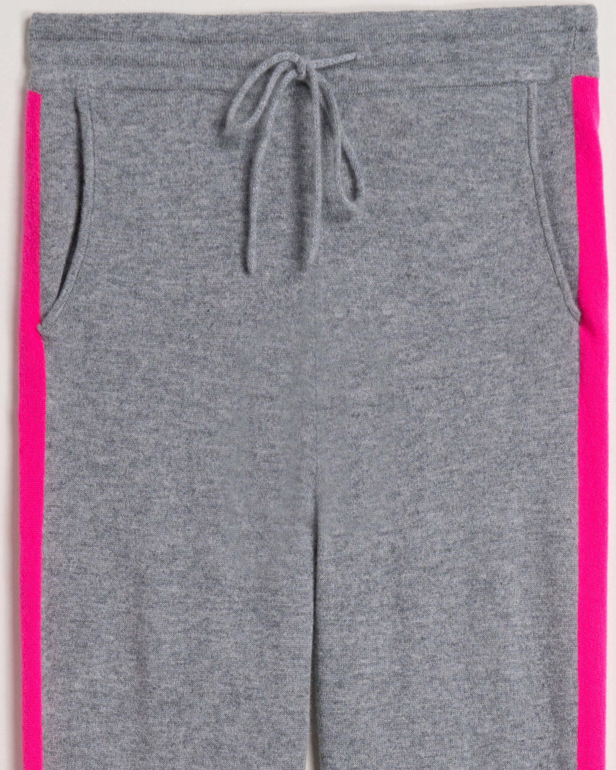Pantalon de jogging à bande bicolore en cachemire - Dark Heather Gray