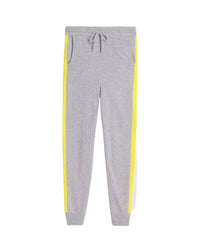 Pantalon de jogging à bande bicolore en cachemire - Light Heather Gray