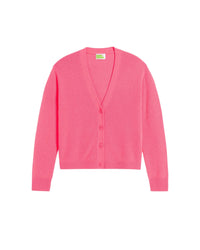 Cardigan court Light en cachemire - Rainbow Pink
