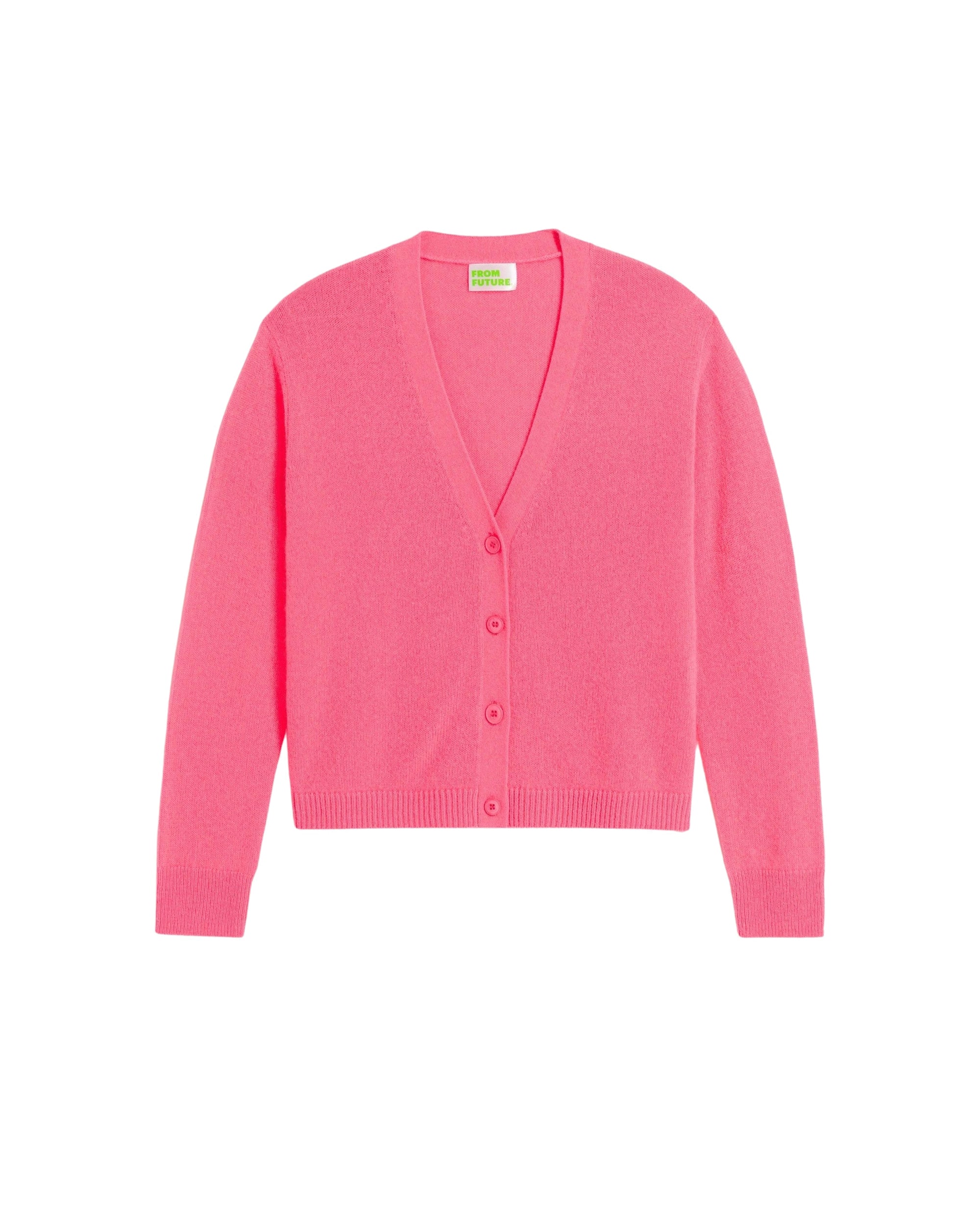 Cardigan court Light en cachemire - Rainbow Pink