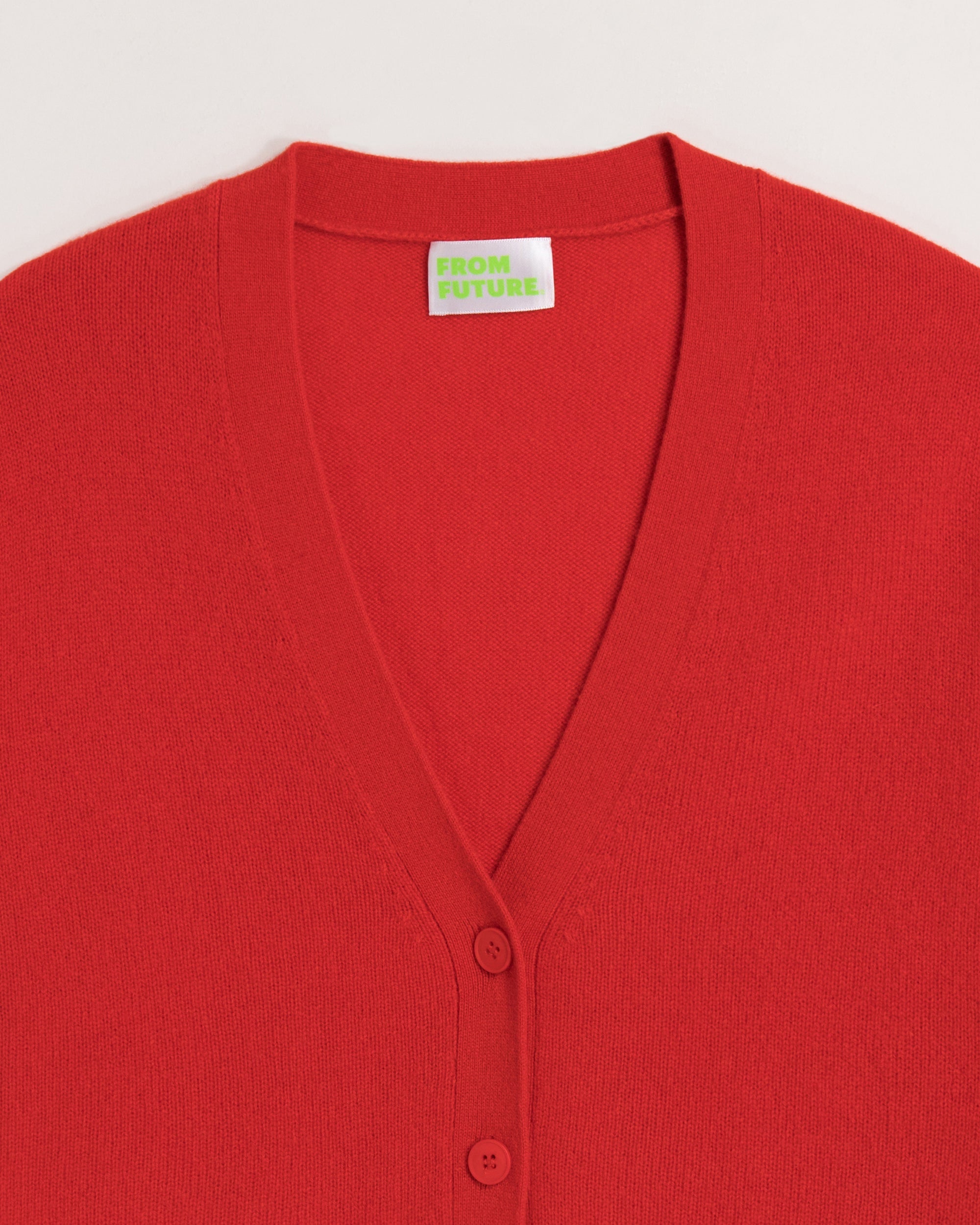 Cardigan long Light en cachemire - Winter Red