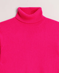 Pull classique à col roulé en cachemire - Winter Fuchsia