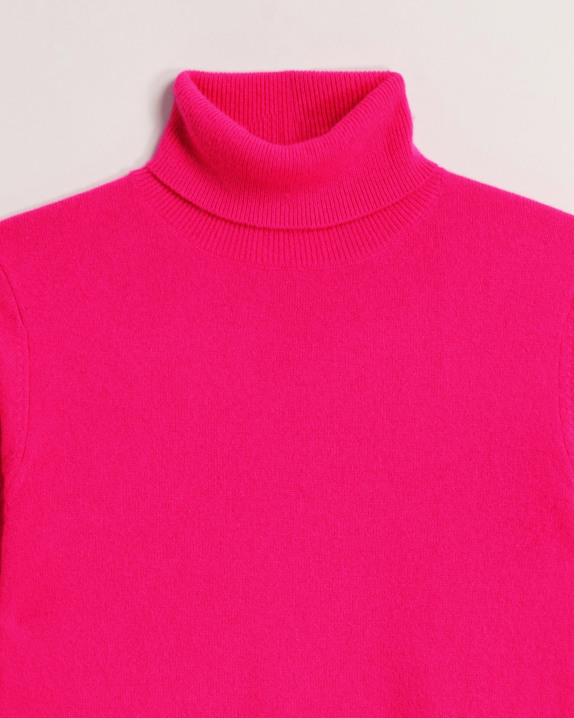 Pull classique à col roulé en cachemire - Winter Fuchsia