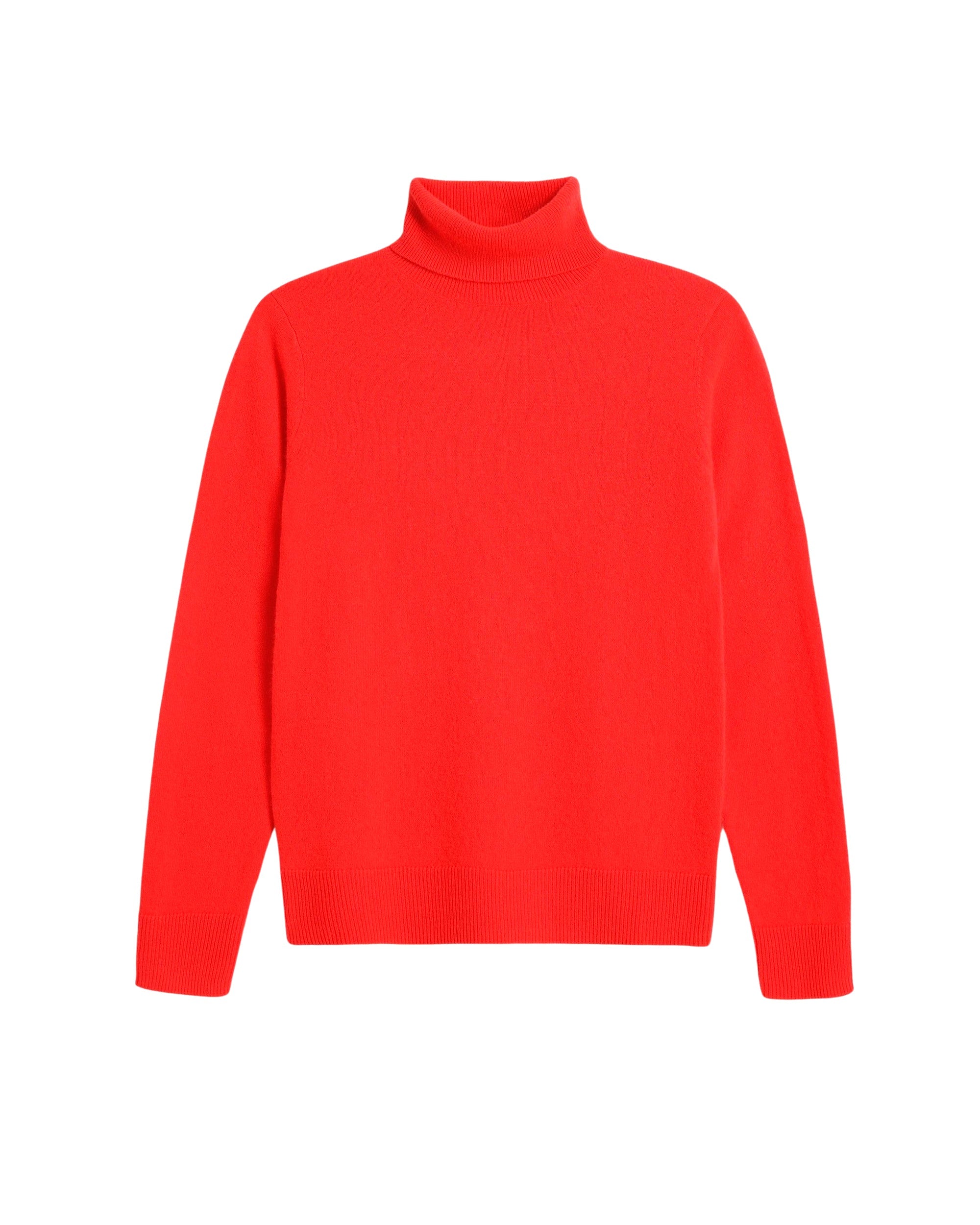 Pull classique à col roulé en cachemire - Bright Red