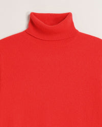 Pull classique à col roulé en cachemire - Bright Red