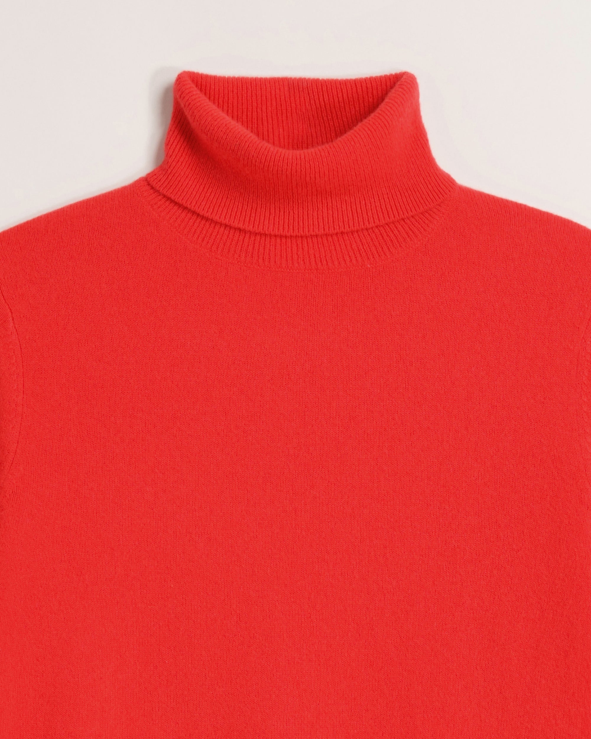 Pull classique à col roulé en cachemire - Bright Red
