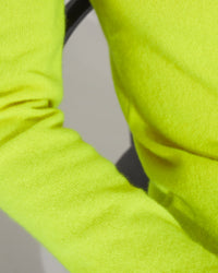 Pull classique à col roulé en cachemire - Neon Yellow