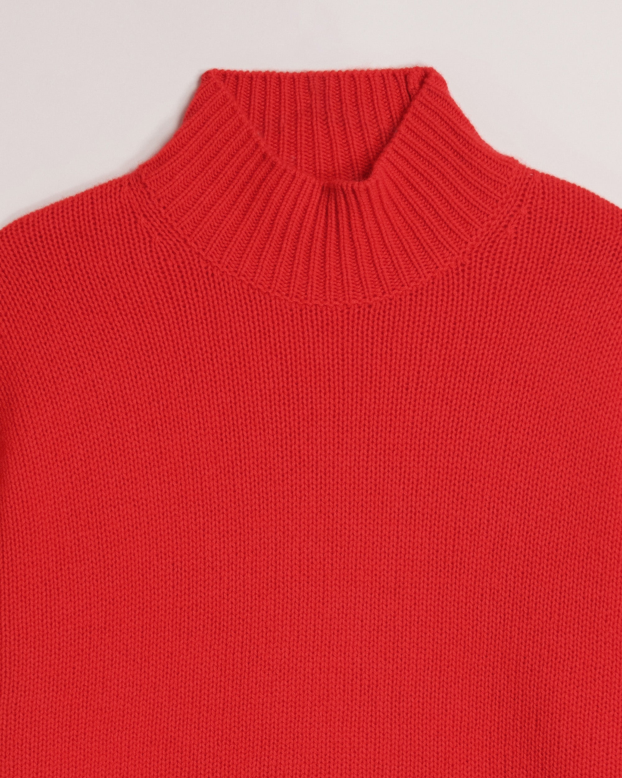 Pull à col montant oversize en cachemire - Winter Red