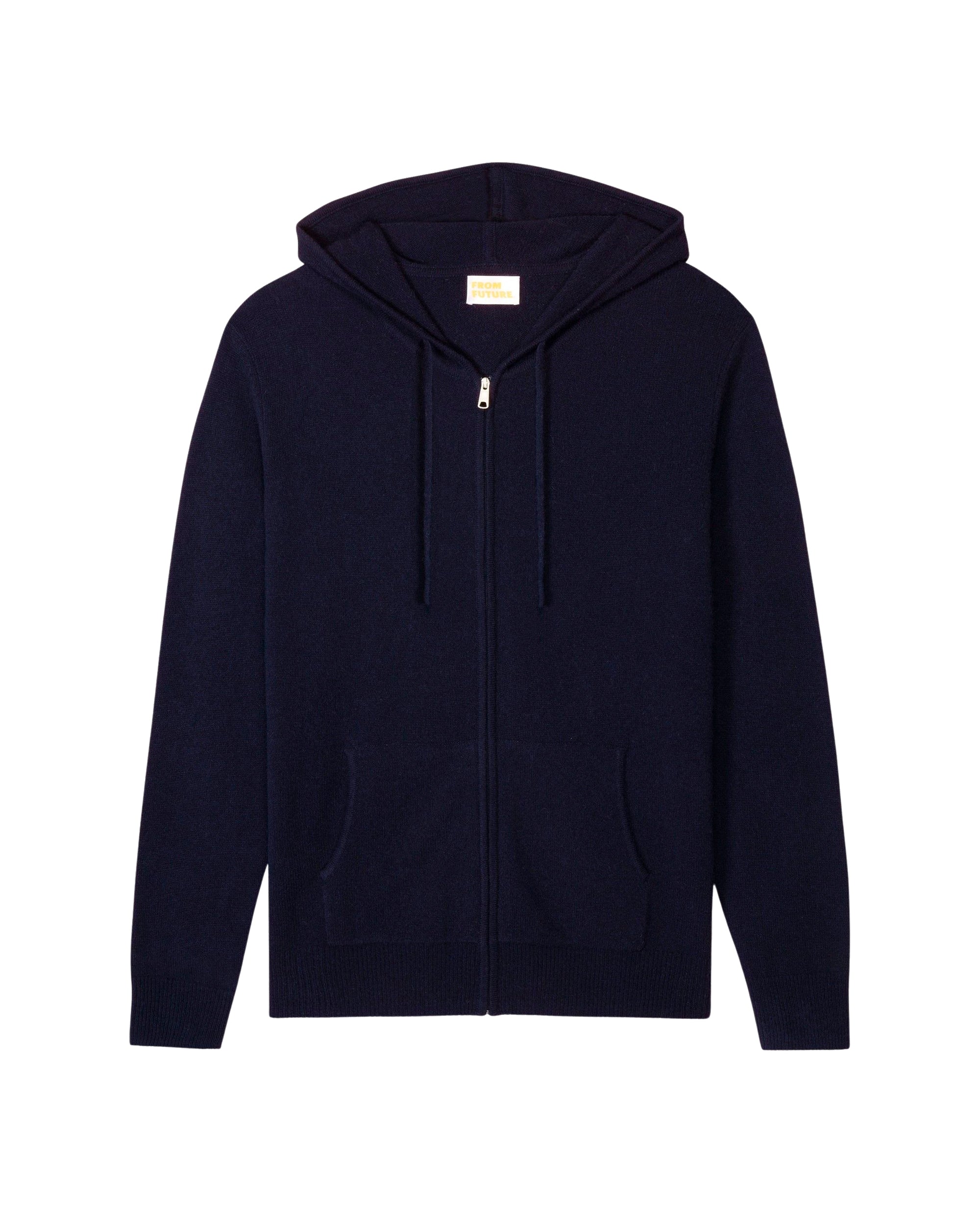 Hoodie Light à zip en cachemire - Navy
