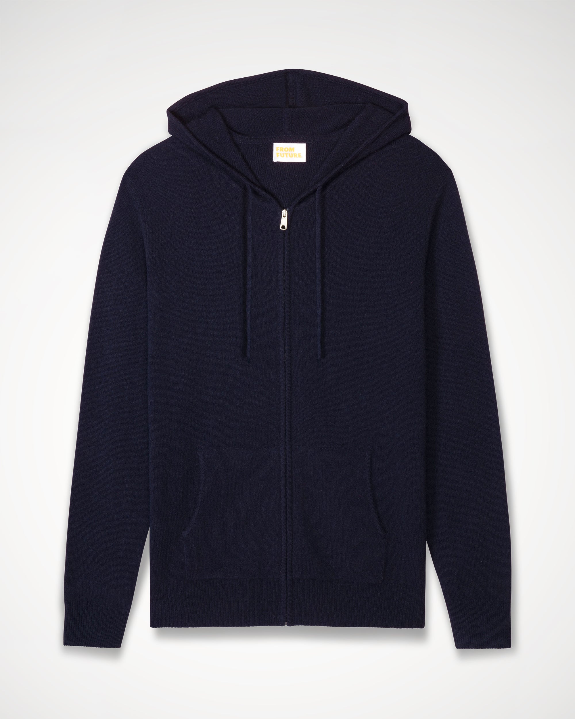Hoodie Light à zip en cachemire - Navy