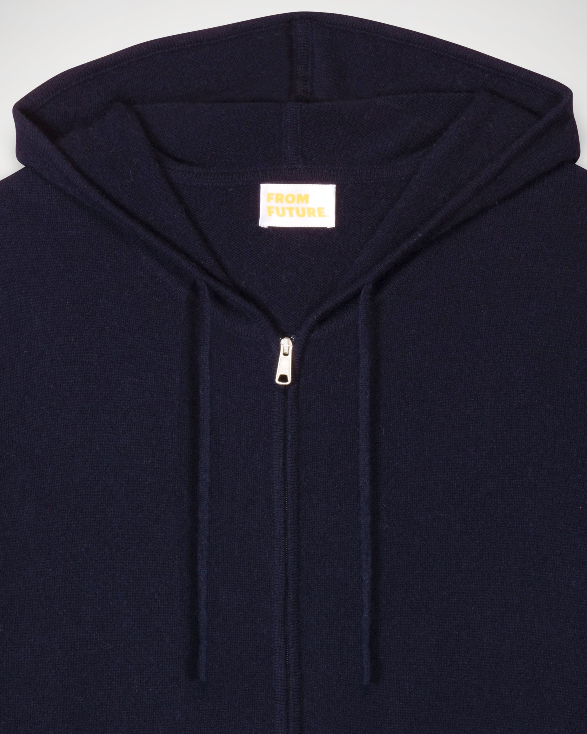Hoodie Light à zip en cachemire - Navy