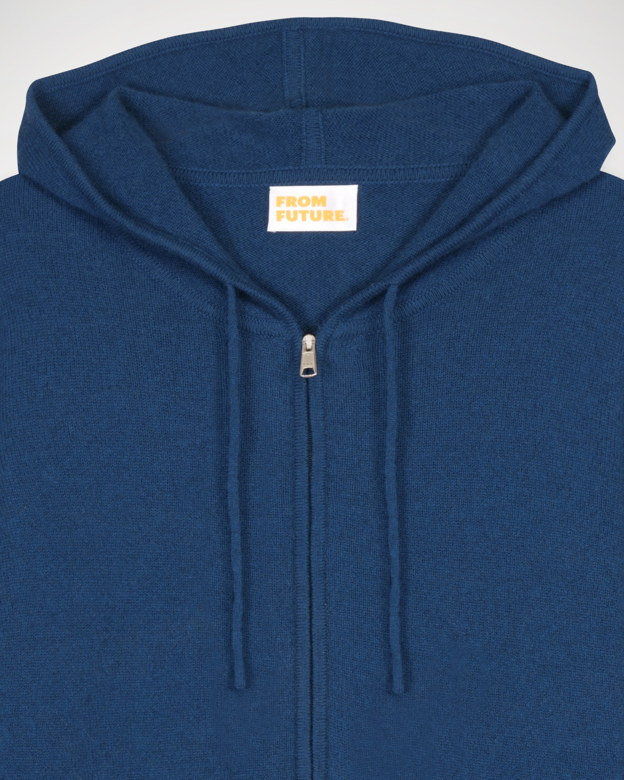 Hoodie Light à zip en cachemire - Midnight Blue