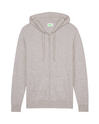 Hoodie Light à zip en cachemire - Light Heather Gray
