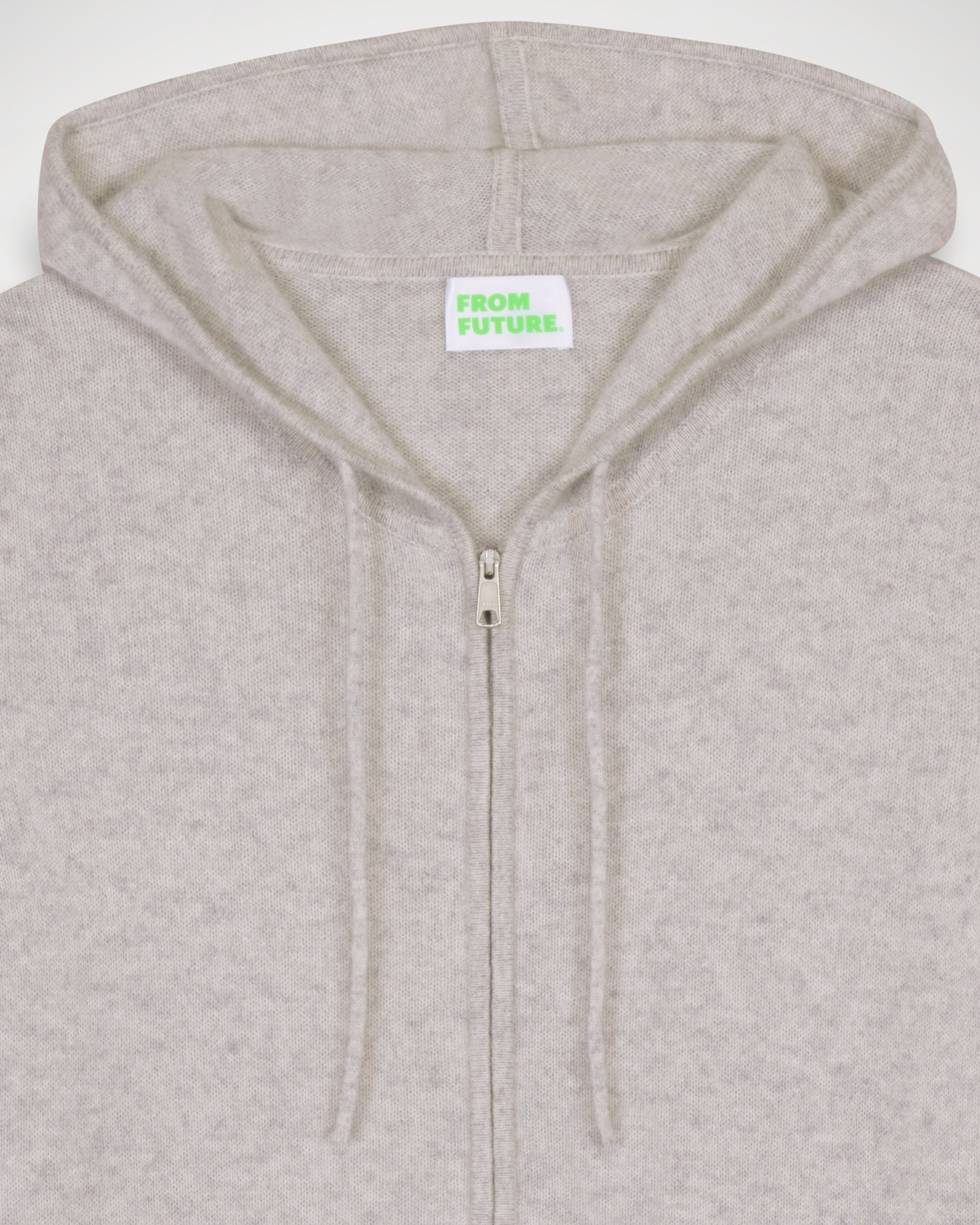 Hoodie Light à zip en cachemire - Light Heather Gray