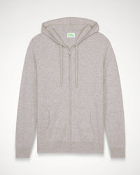Hoodie Light à zip en cachemire - Light Heather Gray