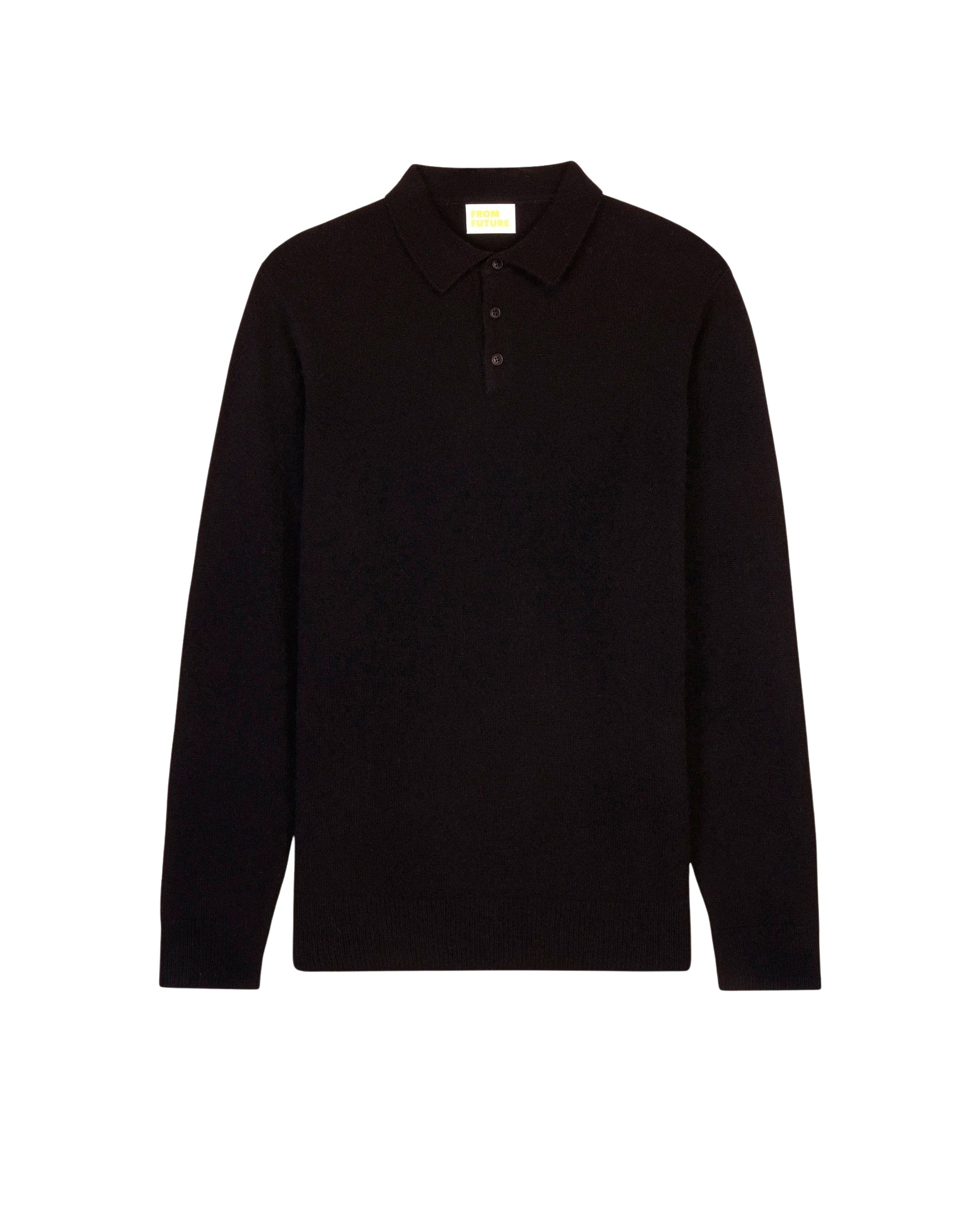 Pull polo Light en cachemire - Black