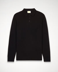 Pull polo Light en cachemire - Black